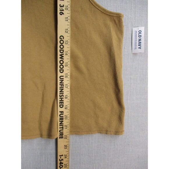 Old Navy Ribbed Henley Tank Top Butter Yellow Xl Soft Comfortable Layering Piece - Picture 5 of 7